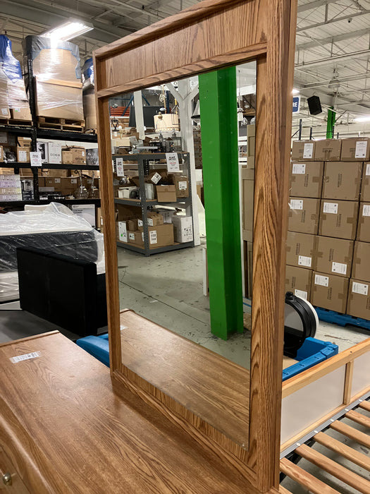 Wooden dresser with mirror (used)