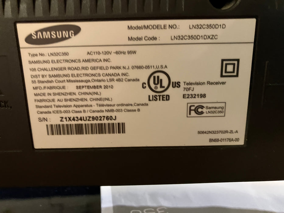 Samsung TV with remote (used)