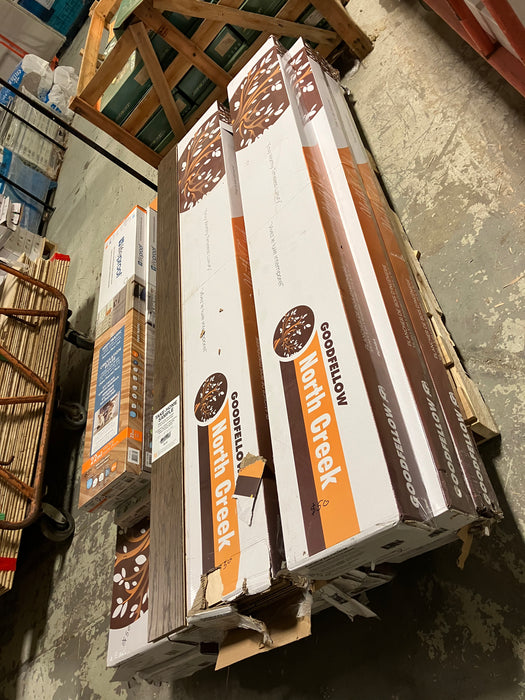 Goodfellow NC Wirebrushed Rumba Oak 3/4-in T x 5-in W x Varying Length Engineered Flooring (25.56 sqft/case)