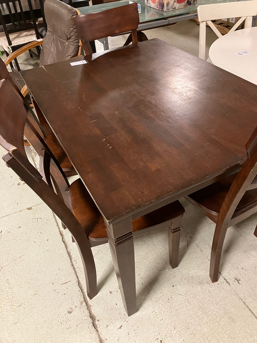 Brown wooden dining set (used)
