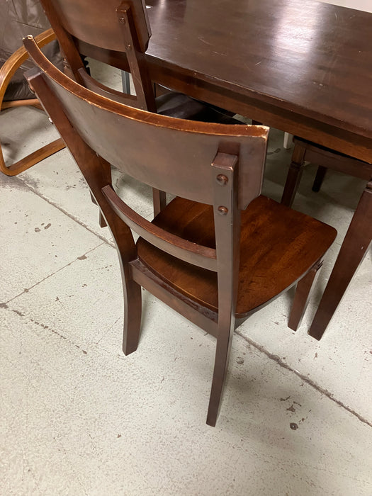 Brown wooden dining set (used)