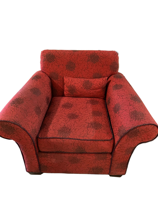 Red floral Armchair (used)