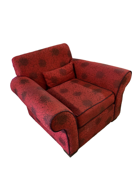 Red floral Armchair (used)