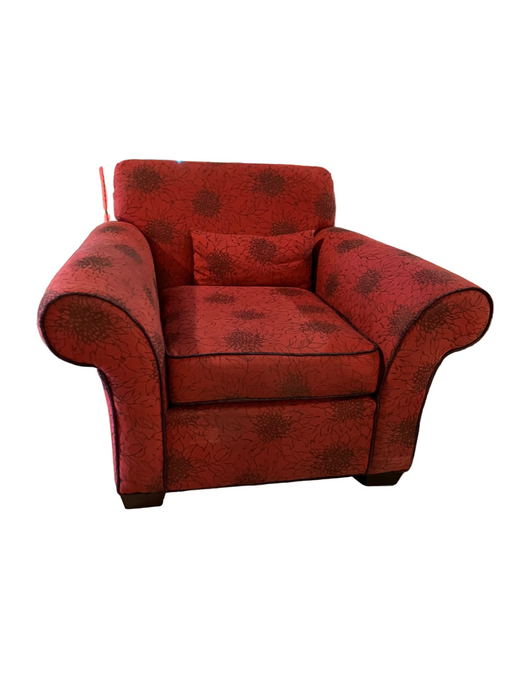 Red floral Armchair (used)