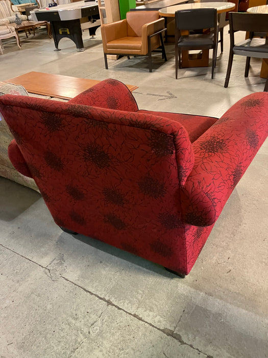 Red floral Armchair (used)