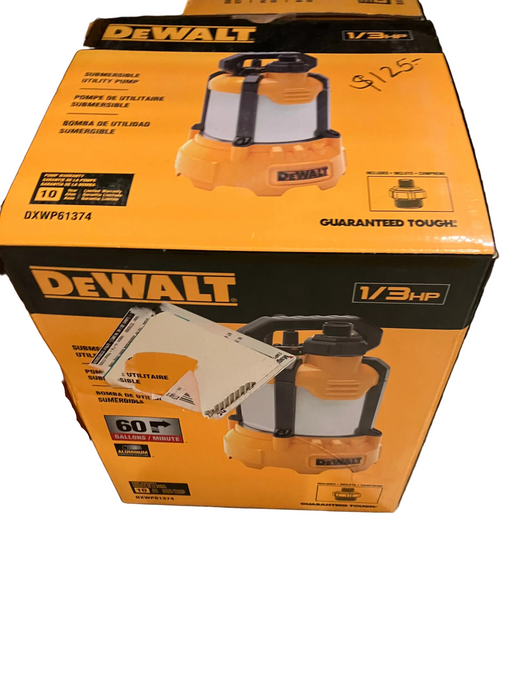 DEWALT 1/3HP Submersible Multi-Purpose Utility Pump