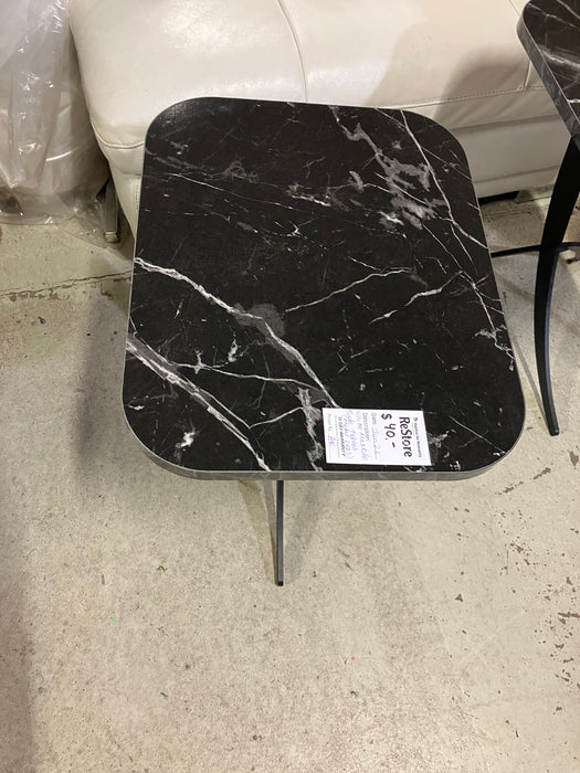 Black marble side table (used)