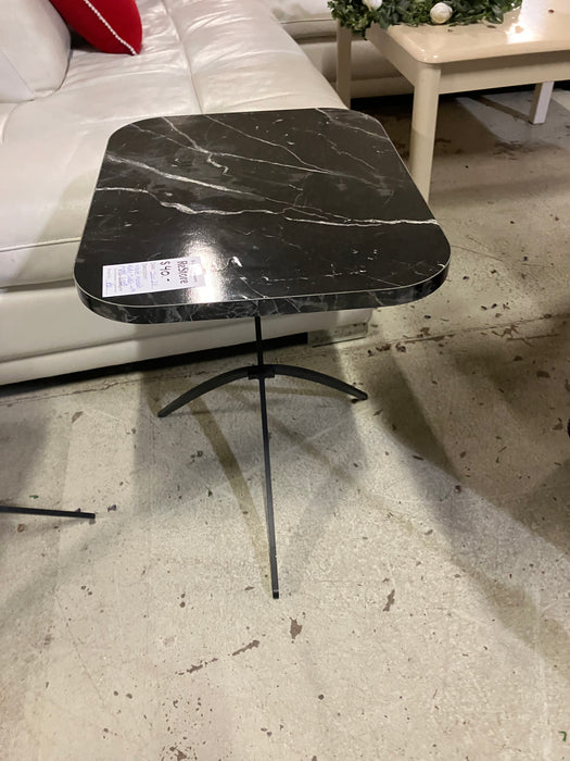 Black marble side table (used)