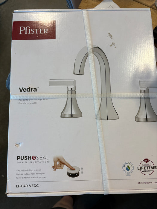 Pfister Vedra 2-Handle 8-Inch Widespread Polished Chrome Bathroom Sink Faucet/Tap (NEW)