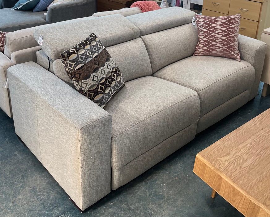 2 Piece Grey Reclining Loveseat