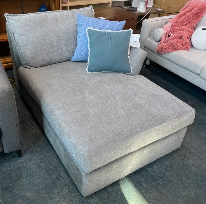 Stylish Grey Chaise Lounge