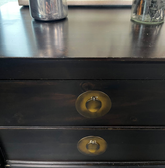 Brown and Gold 6-Drawer Dresser