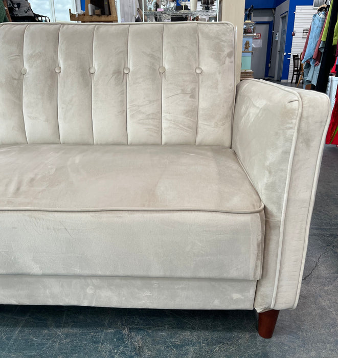Beige Velvet Futon