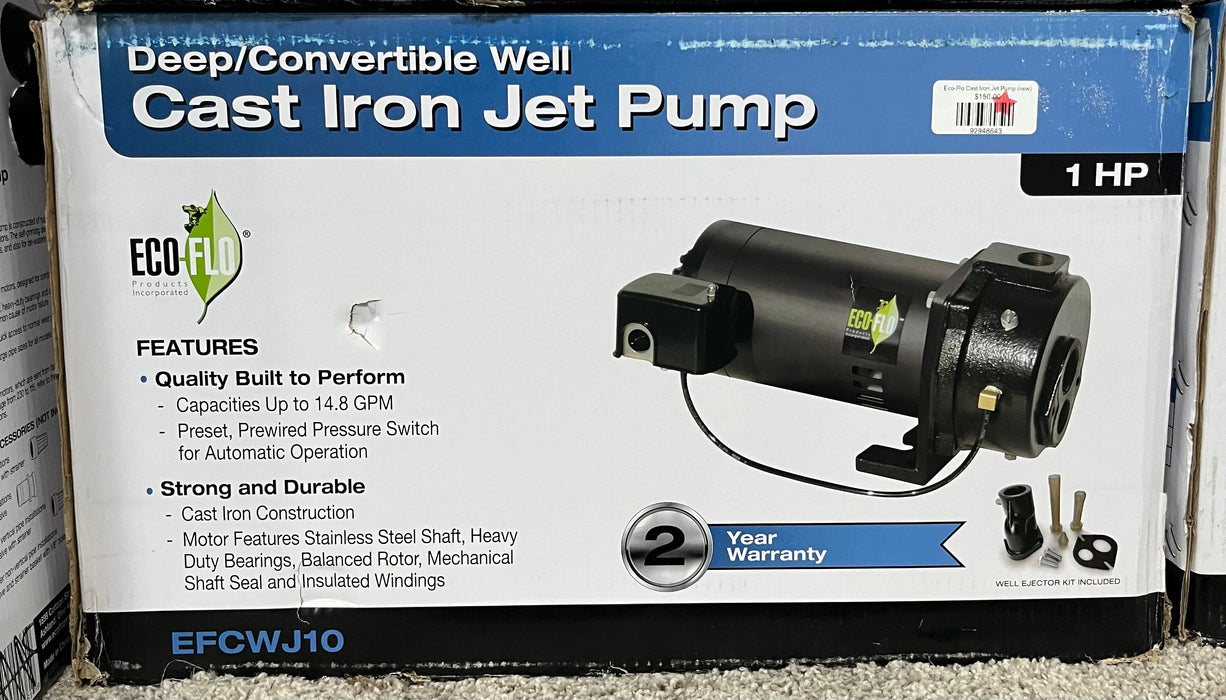 Eco-Flo Cast Iron Jet Pump (new)