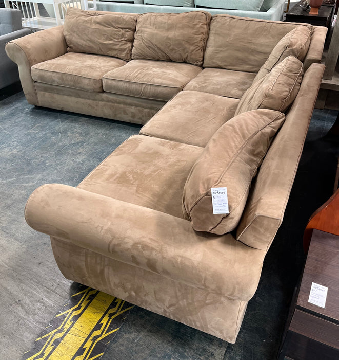 Brown Fabric Sectional Sofa