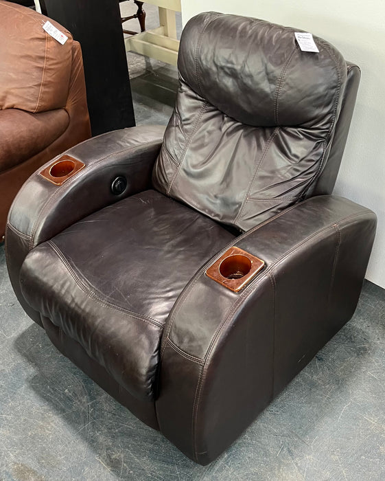 Brown Leather Electric Recliner