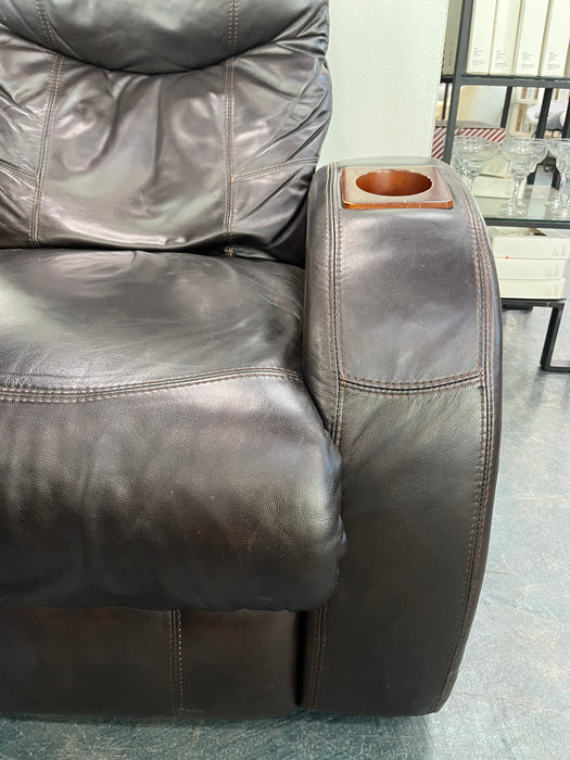 Brown Leather Electric Recliner