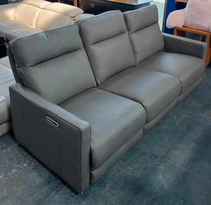 Grey Leather Recliner (new)