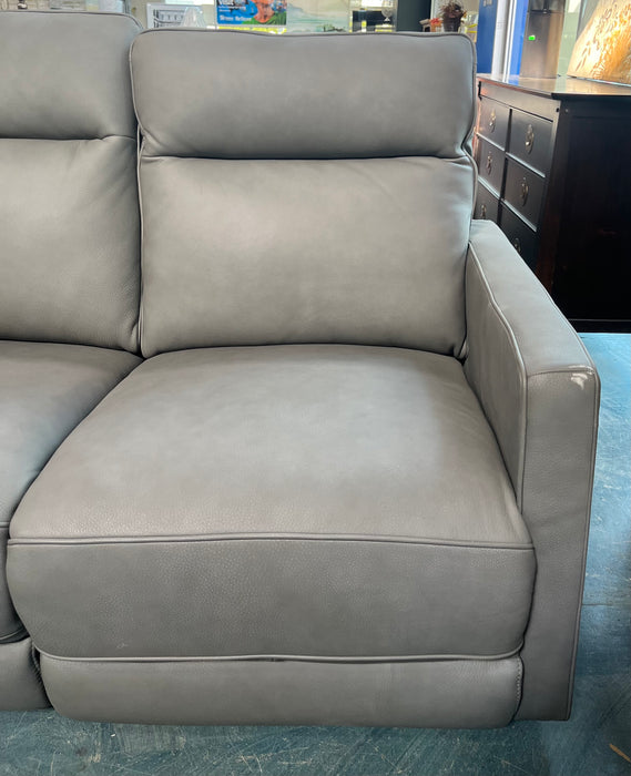 Grey Leather Recliner (new)