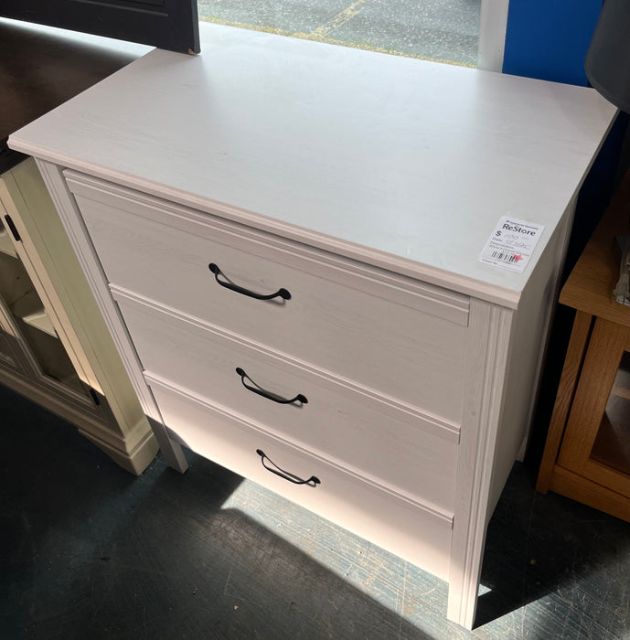 White 3-Drawer Dresser