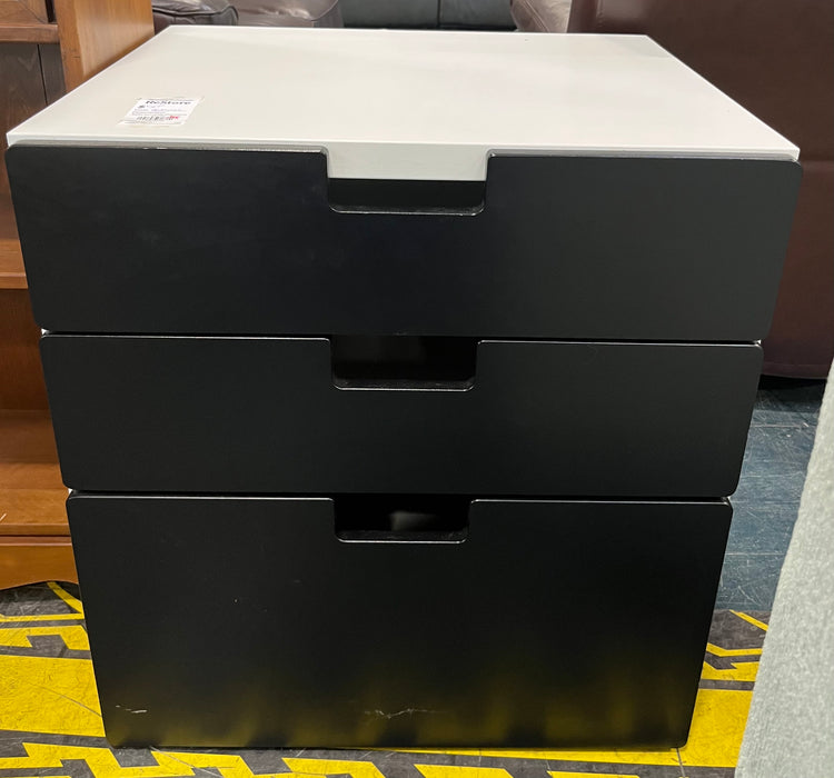 Black and White Nightstand