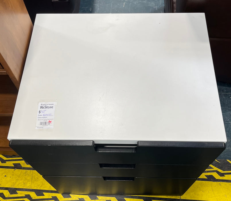 Black and White Nightstand
