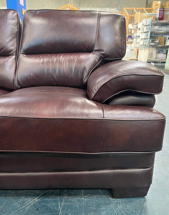 Brown Leather Sofa (new)