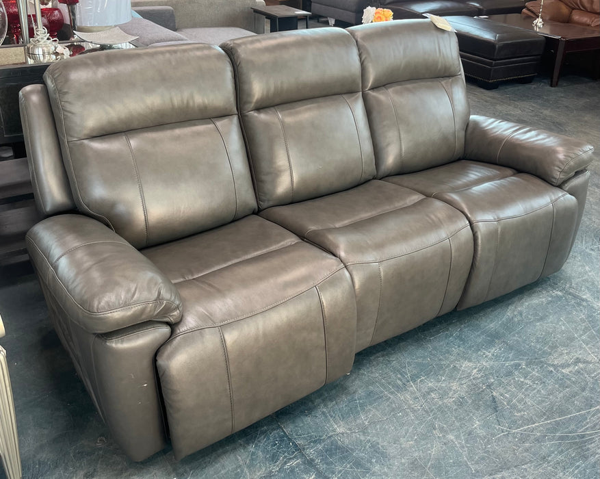 Grey Leather Power Recliner (new)