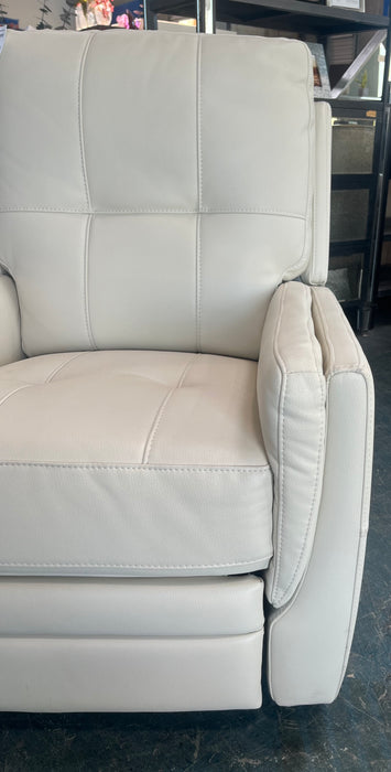 White Leather Swivel Recliner (new)