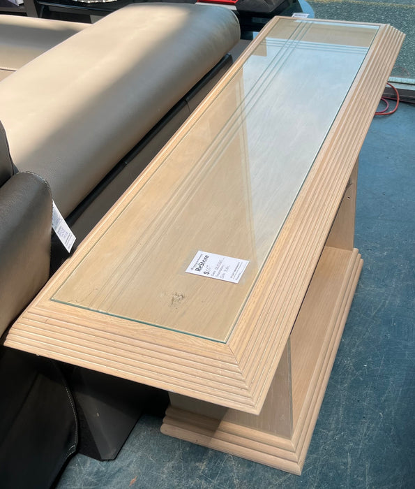 Cream Glass Side Table