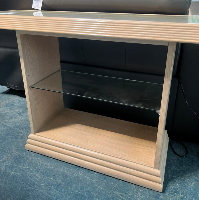 Cream Glass Side Table