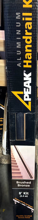 PEAK Aluminum handrail kit on a shelf with various materials in the background