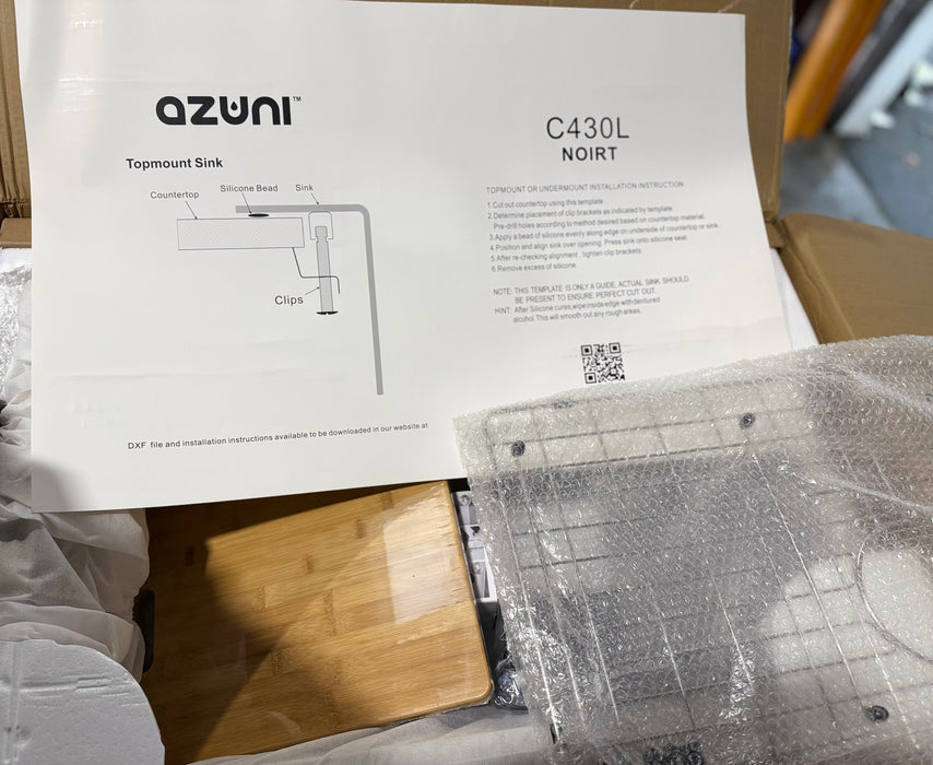 Azuni Single Bowl Stainless Steel Kitchen Sink (new)