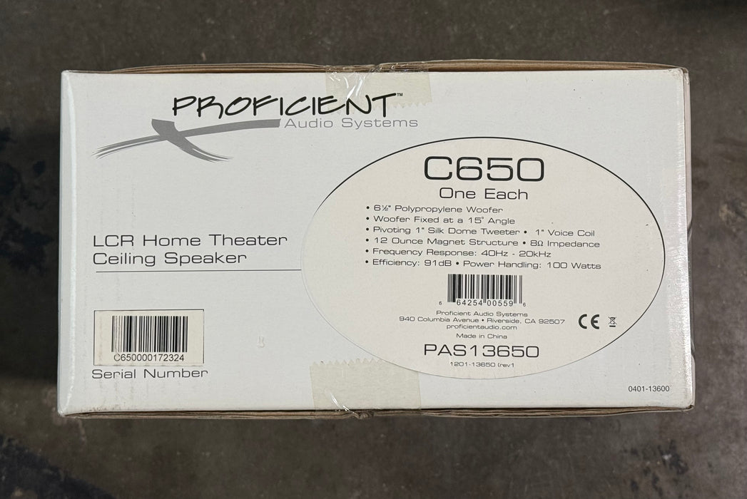 Proficient Audio Systems C650 6 1/2” Ceiling Speaker (One each) (new)