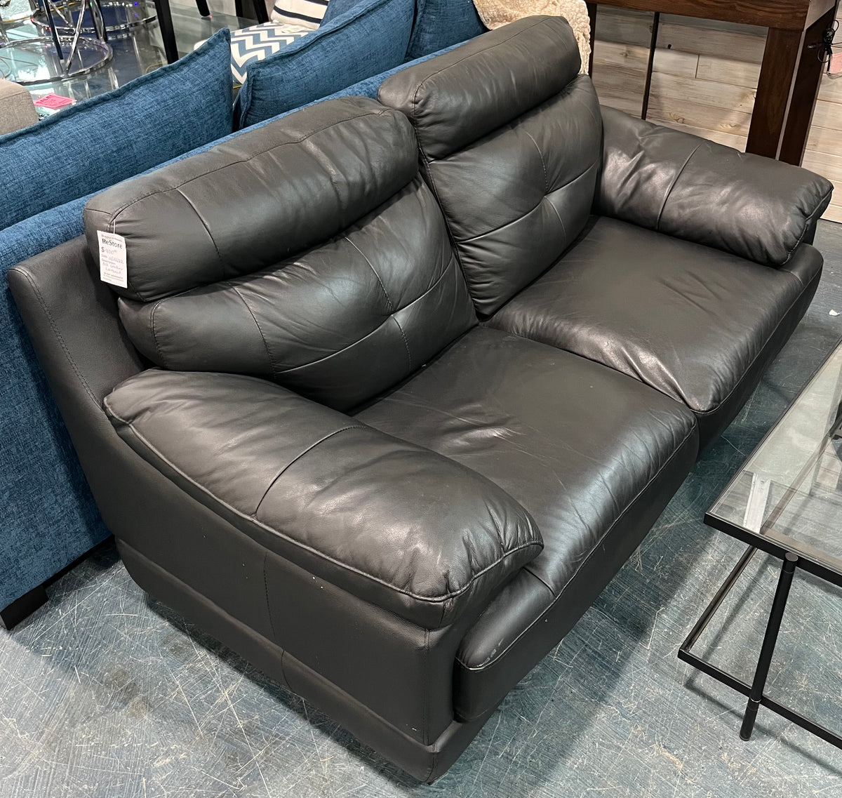 Black Leather Loveseat — Habitat for Humanity Greater Vancouver