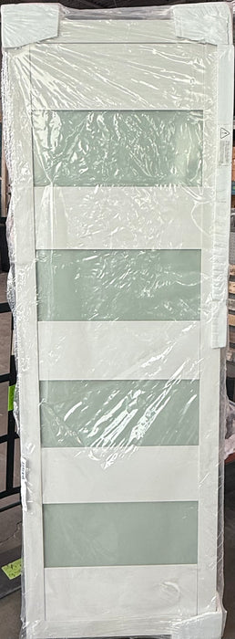 TRUporte 48-inch x 80.5-inch White 4-Lite MDF Frosted Glass Closet Sliding door (new)