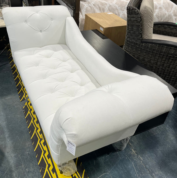 White Fabric Chaise