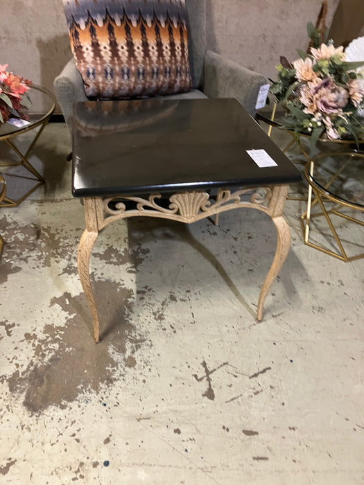 Black top side table (used)