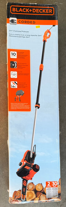 BLACK+DECKER 8 Amp 10 in. 2-in-1 Corded Electric Pole Chainsaw