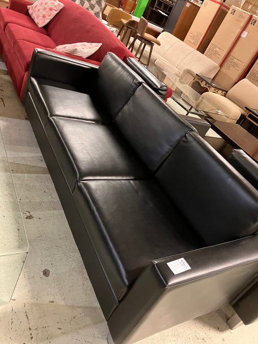 Black Leather Sofa (used)