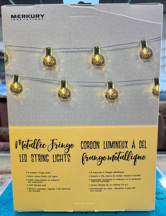 Metallic Fringe LED String Lights