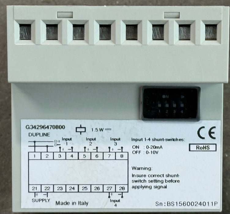 Carlo Gavazzi Dupline 4-Channel Analog Input (new)