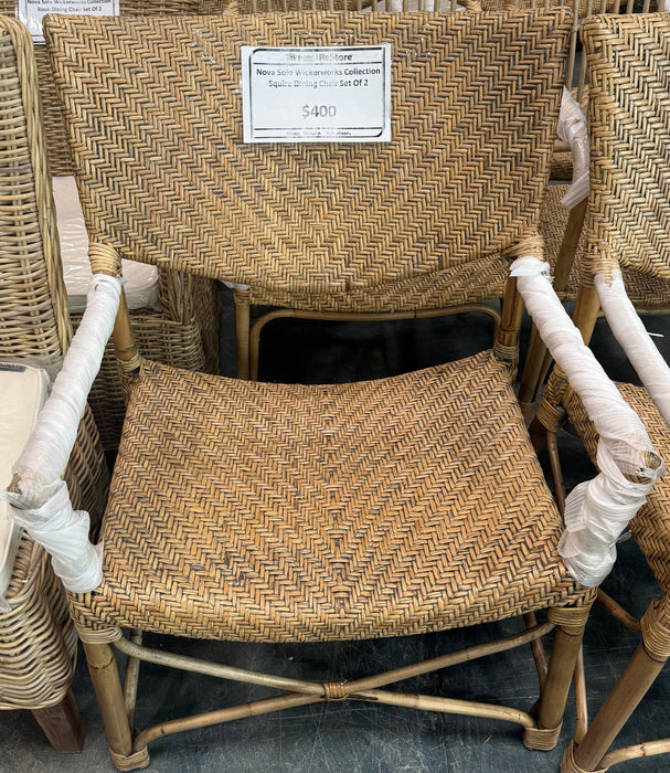 Wickerworks Squire Dining Chairs (Set of 2) (CR47) (NEW)