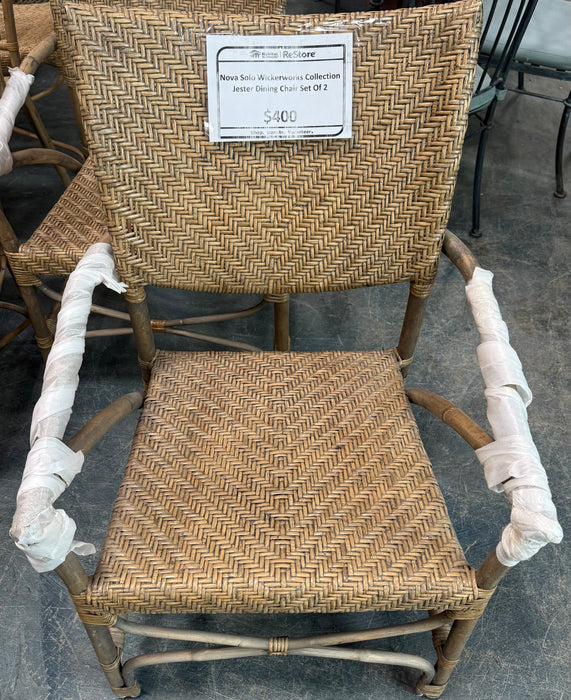 Wickerworks Jester Dining Chairs (Set of 2) (CR48) (NEW)