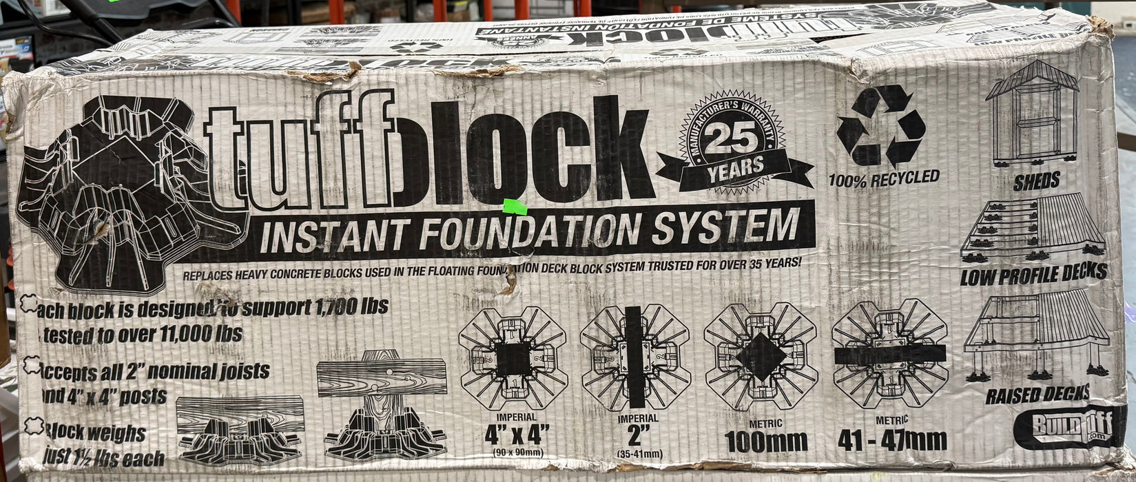 Tuffblock Instant Foundation System 24 pack (new)