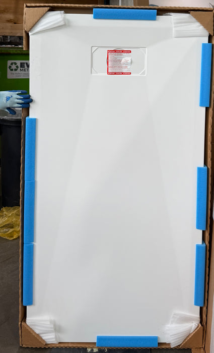 60 x 32 in Shower Pan Base with L/R Drain in White Sand (new)