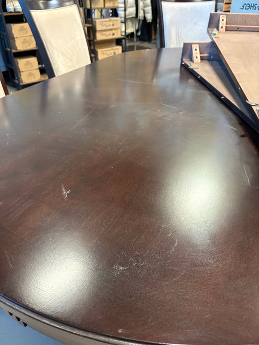 Dark Walnut Finish Table with seating for 6 (USED)