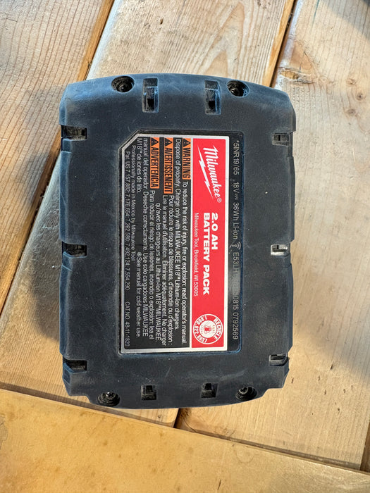 Milwaukee Tool 18V M18 Lithium-Ion Compact (CP) 2.0 Ah REDLITHIUM Battery (USED)