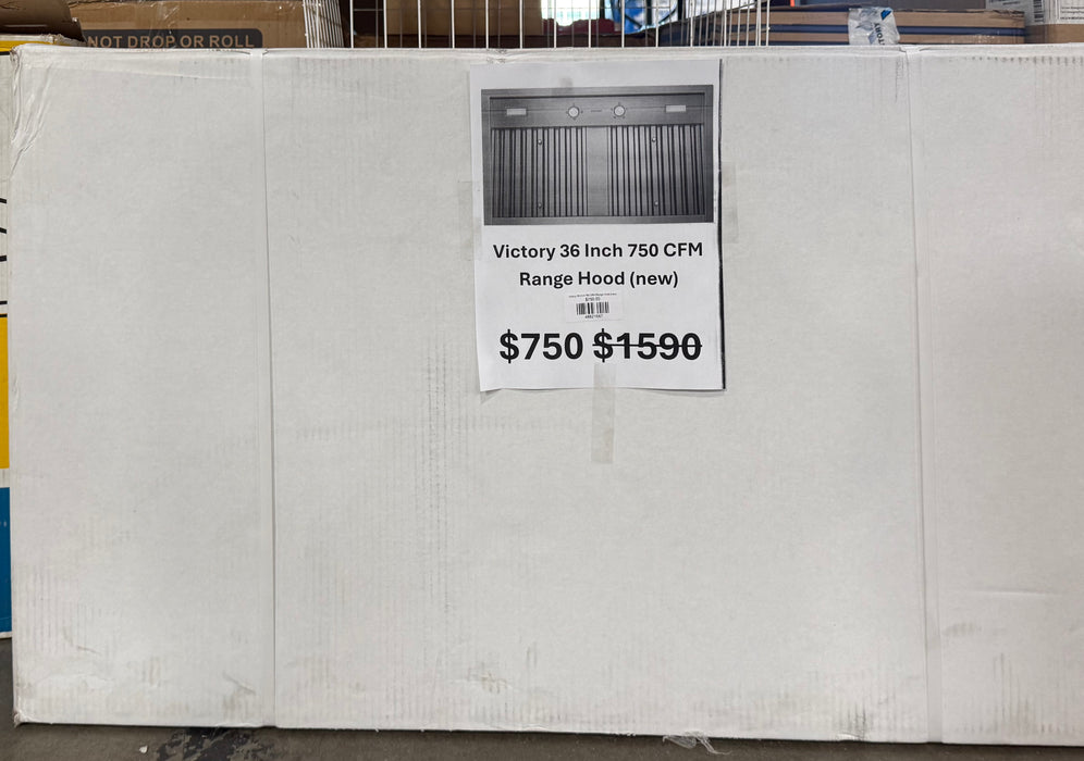 Victory 36 Inch 750 CFM Range Hood (new)