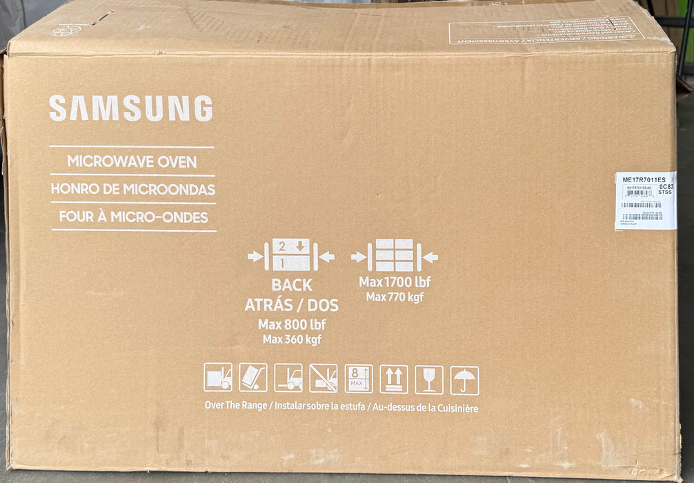 Samsung 1.7 cu. ft. Over the Range Microwave in Fingerprint Resistant Stainless Steel (new)